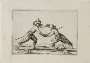 El duelo con espadas, de Los Caprichos de Jacques Callot
