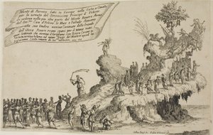 El carro del Monte Parnaso, de La guerra de la belleza de Jacques Callot