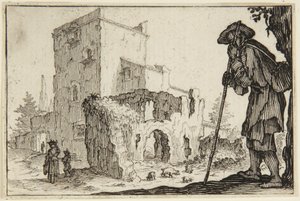 El pastor y las ruinas de Jacques Callot
