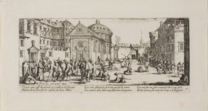 El hospital, lámina quince de Las miserias de la guerra de Jacques Callot