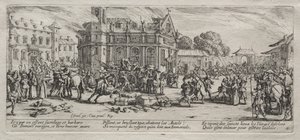 Las grandes miserias de la guerra: Devastación de un monasterio de Jacques Callot