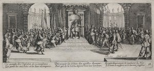 Las grandes miserias de la guerra: Distribución de recompensas, 1633 de Jacques Callot