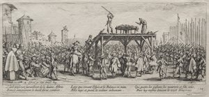 Las grandes miserias de la guerra: Ejecución en la rueda de Jacques Callot