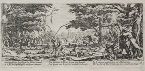 Las Grandes Miserias de la Guerra: Venganza de los Campesinos, 1633 de Jacques Callot