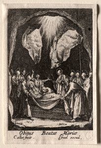 La Vida de la Virgen: El Entierro de la Virgen de Jacques Callot