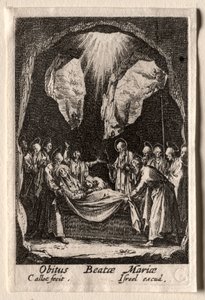 La vida de la Virgen: El entierro de la Virgen de Jacques Callot