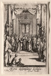 La vida de la Virgen: El matrimonio de la Virgen de Jacques Callot