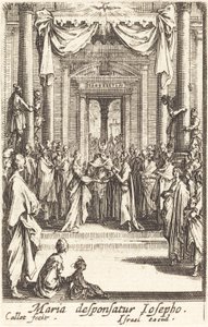 El Matrimonio de la Virgen, en o después de 1630 de Jacques Callot