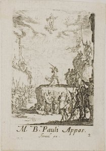 El martirio de San Pablo, lámina dos de Los martirios de los Apóstoles de Jacques Callot