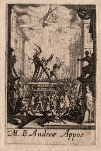 El martirio de los apóstoles: San Andrés de Jacques Callot