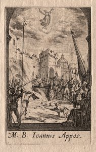El martirio de los apóstoles: San Juan Evangelista de Jacques Callot