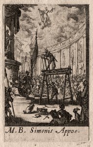 El martirio de los apóstoles: San Simón de Jacques Callot
