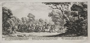 Las miserias de la guerra: Arresto de malhechores, 1633 de Jacques Callot