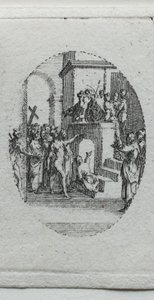 Los misterios de la Pasión: Cristo presentado al pueblo de Jacques Callot
