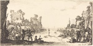 La prueba de las flechas (San Sebastián) de Jacques Callot