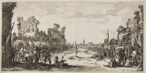 La ordalía de las flechas (San Sebastián) de Jacques Callot