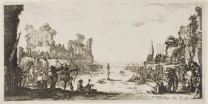 La ordalía de las flechas (San Sebastián) de Jacques Callot