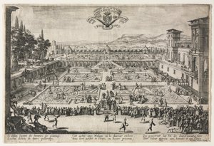 Los jardines del palacio en Nancy de Jacques Callot