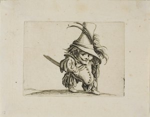 El hombre barrigón con un sombrero alto, de Varie Figure Gobbi de Jacques Callot