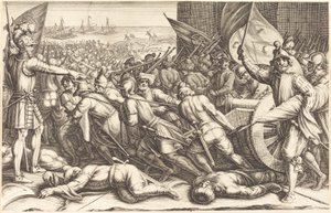 El reembarque de las tropas, c. 1614 de Jacques Callot