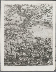 El asedio de La Rochelle: Lámina 11 de Jacques Callot