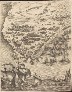 El Asedio de La Rochelle [lámina 10 de 16, el conjunto comprende 1952.8.97-112], 1628-1631 de Jacques Callot