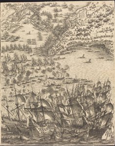 El asedio de La Rochelle [lámina 11 de 16] de Jacques Callot