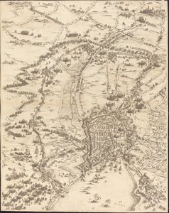 El asedio de La Rochelle [lámina 6 de 16] de Jacques Callot