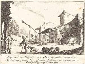 El porquero, 1635 de Jacques Callot