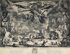 La tentación de San Antonio, 1635 de Jacques Callot