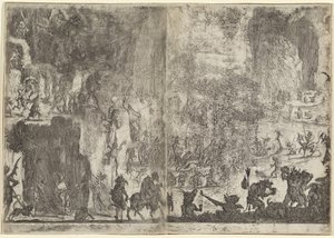 La tentación de San Antonio (primera versión) de Jacques Callot