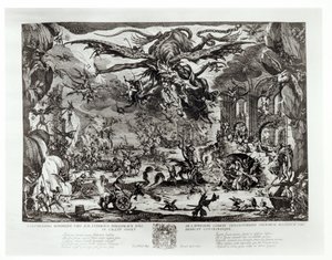 La tentación de San Antonio, siglo XVII de Jacques Callot