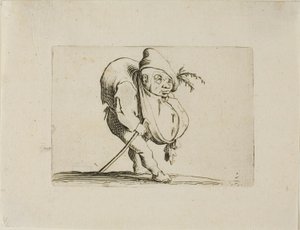 El desigual con un bastón, de Varie Figure Gobbi de Jacques Callot