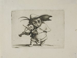 El violinista, de Varie Figure Gobbi de Jacques Callot