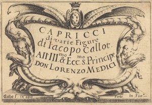 Página de título para Los Caprichos, c. 1617