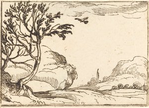 Tórtola volando en el desierto de Jacques Callot