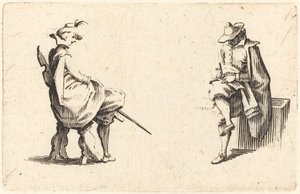 Dos figuras sentadas de Jacques Callot