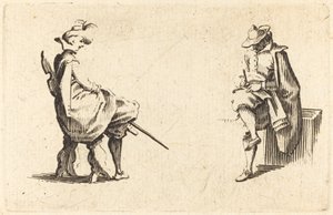 Dos figuras sentadas, c. 1622 de Jacques Callot
