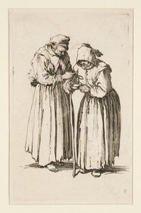 Dos mendigas, de Los mendigos (Les deux mendiantes) de Jacques Callot