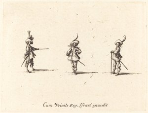 Ejercicio sin armas, 1634-1635 de Jacques Callot
