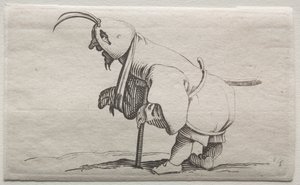 Varie figure gobbi di Iacopo Callot (Cripple with a hood) de Jacques Callot