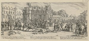 Destrucción de un monasterio, lámina 6 de la serie «Miserias de la guerra» de Jacques Callot