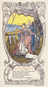 María, Reina de Escocia, despidiéndose de Francia y regresando a Escocia tras la muerte de su esposo, el Rey Francisco II de Francia