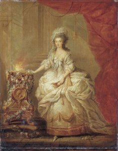 Retrato de una dama vestida como una virgen vestal, se dice que es María Antonieta