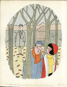 Días de Francia, satírica en colores de Jacques Faizant