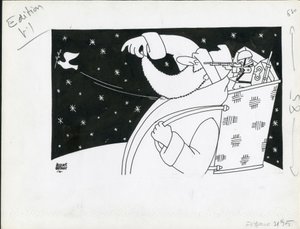 Le Figaro, sátira en blanco y negro de Jacques Faizant