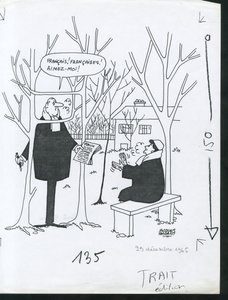 Paris-Presse, satírico en B  W de Jacques Faizant