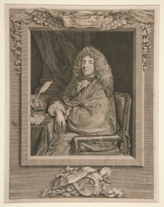 Retrato de Moli?re de Jacques Firmin Beauvarlet