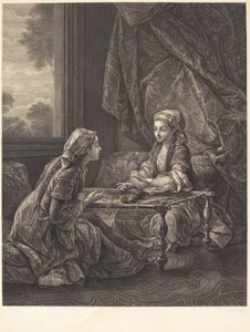 La confianza de Jacques Firmin Beauvarlet after Carle Van Loo