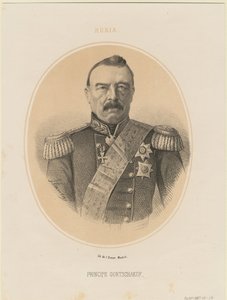 Retrato del Príncipe Mikhail Dmitrievich Gorchakov 1795-1861, 1865 de Jacques Francois Gauderique Llanta